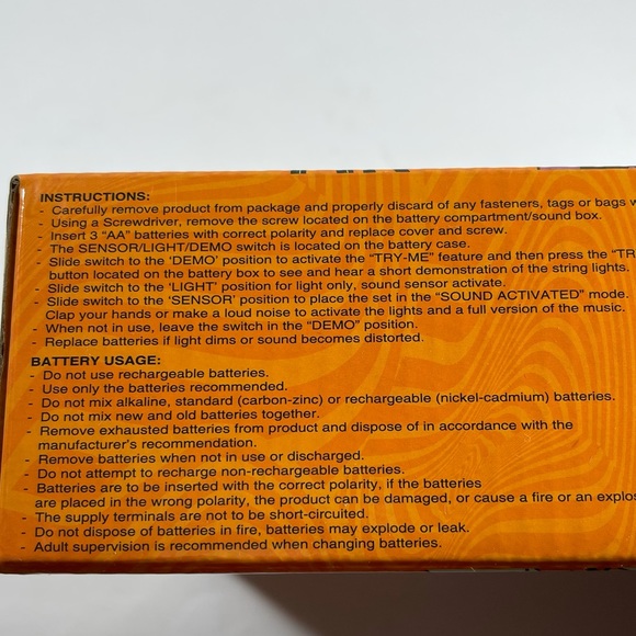 musical string lights The Nightmare Before Christmas 113 inches Disney NEW - Picture 7 of 14